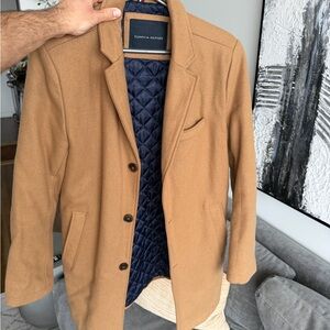Tommy Hilfiger Camel Coat with Navy Lining
